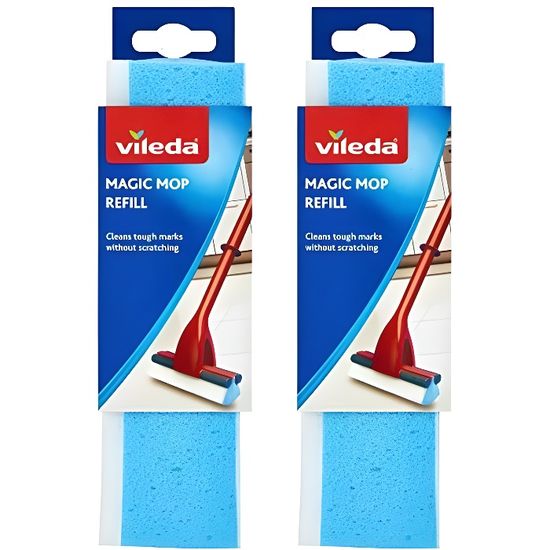 vileda magique mop 3 action recharge bleu lot de 2 149889 cdiscount maison