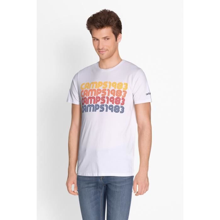 CAMPS T-shirt Manches Courtes - Homme - Blanc