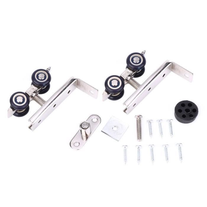 MEIHE Roue suspendue silencieuse en acier inoxydable bois porte coulissante rouleau meubles matériel outil