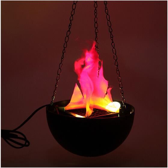 LED suspendue fausse flamme lampe torche lumière feu pot bol festival décor de fête