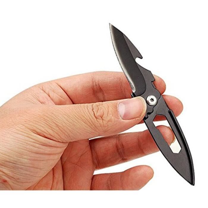 Mini couteau pliant d'ouverture portable outil (2 pouces) de porte-clés multi-fonction
