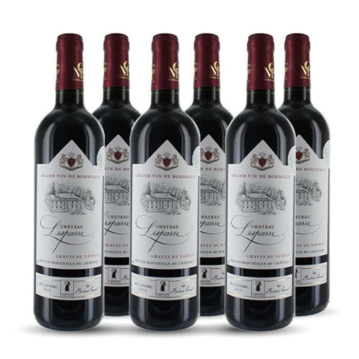 Château Lesparre Sans sulfite Graves de Vayres de Vayres Rouge 2018 6x75cl
