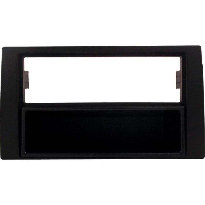 Adaptateur de façade d'autoradio 2x simple DIN Noir Audi A4 Symphony 2002 – 2006