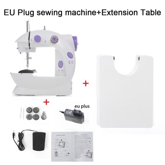MACHINE A COUDRE,Machine à coudre coudre Costura Maquina De Costura Mini main a coudre Prensatelas - EU PLUG With Table