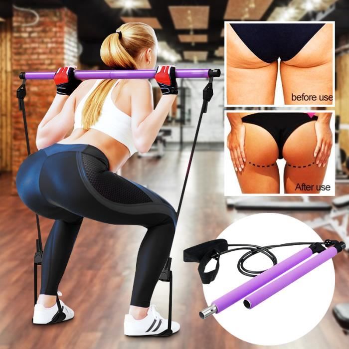 Sangle de musculation barre yoga violet