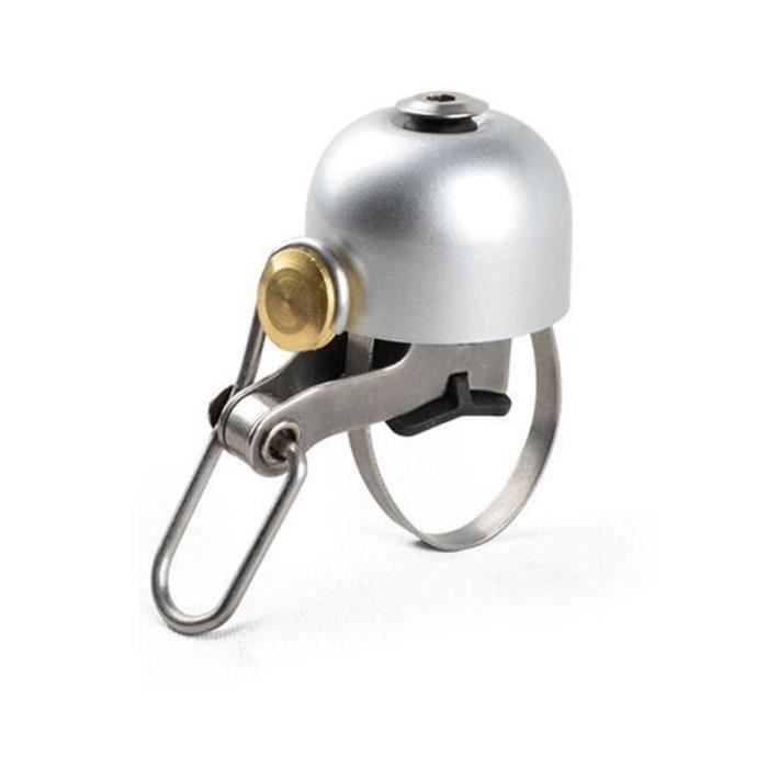 DAMILY® Sonnette de vélo cloches rétro cloches de vélo de montagne corne accessoires d'équitation de vélo-argent