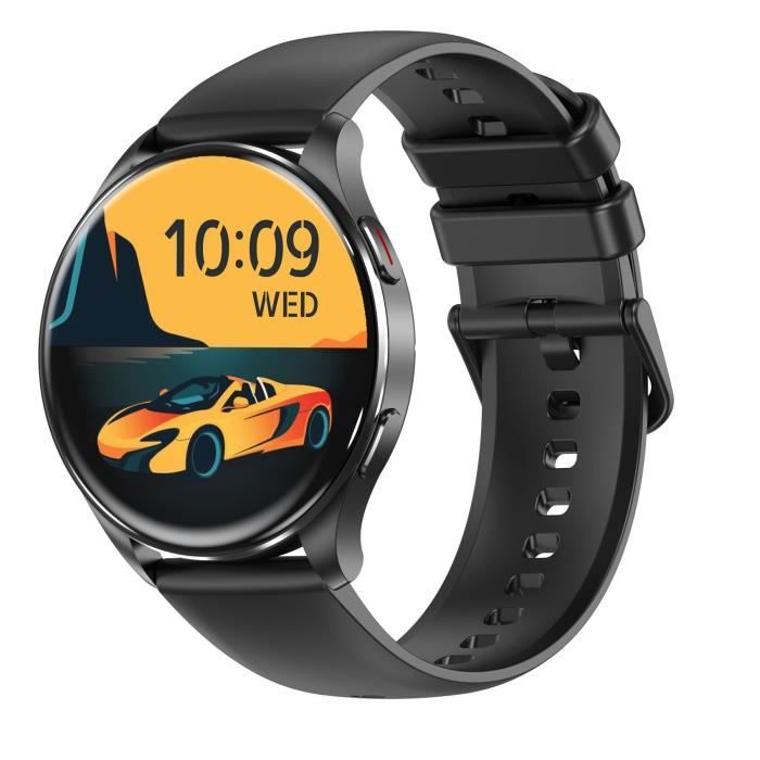 Montre Connectée Homme Femme Smartwatch IOWODO R2 Montre Sport Bluetooth 1,3- Étanche IP68 Compatible Android et iOS NOIR