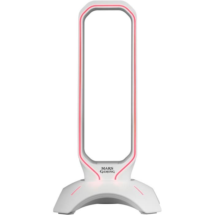 Mars Gaming MHHX - Support pour Casque de Jeu RGB Flow + 2X USB 2.0 - Blanc