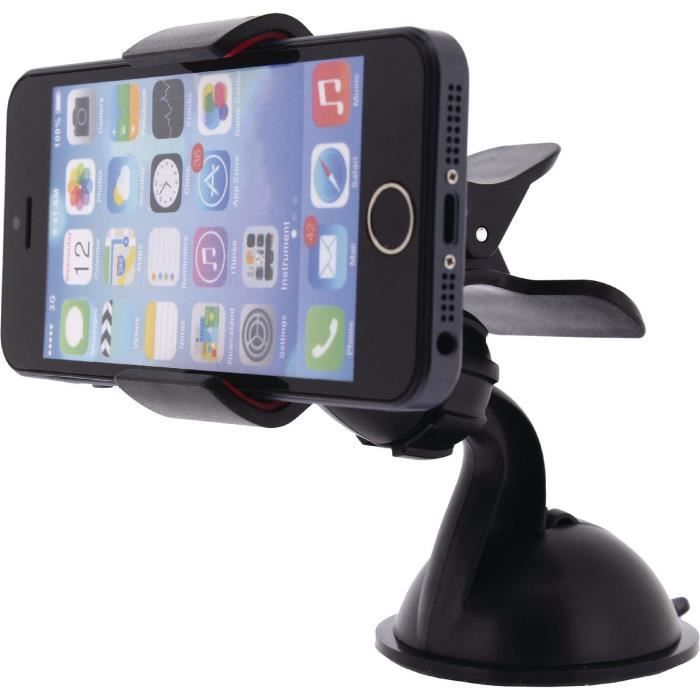 MOBILIZE Support universel téléphone Fenêtre et Tableau de Bord de Voiture Noir