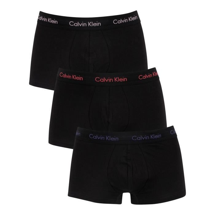 Calvin Klein Pour des hommes Paquet de 3 troncs de faible hauteur, Noir