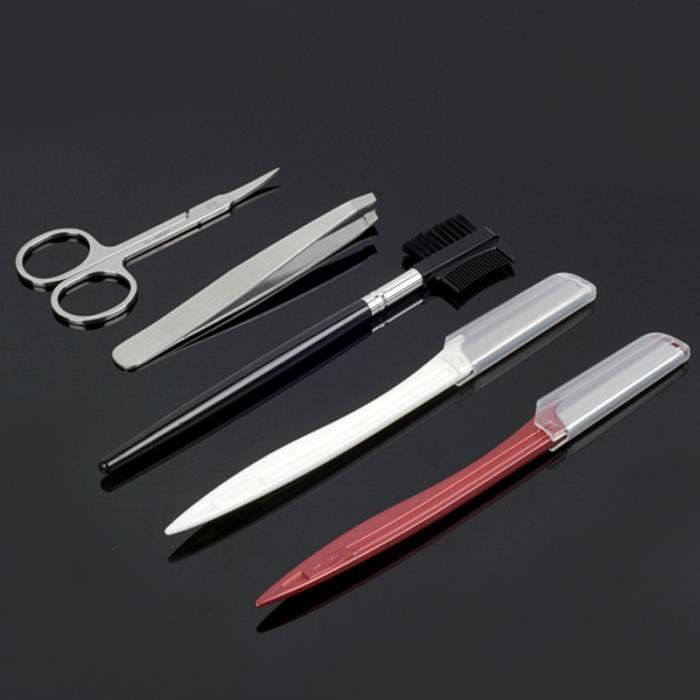 6 pcs en 1 Set Femmes Sourcils Coupe Ensemble De Toilettage Portable ACCESSOIRES BEAUTE - BIEN-ETRE - PIECES BEAUTE - BIEN-ETRE