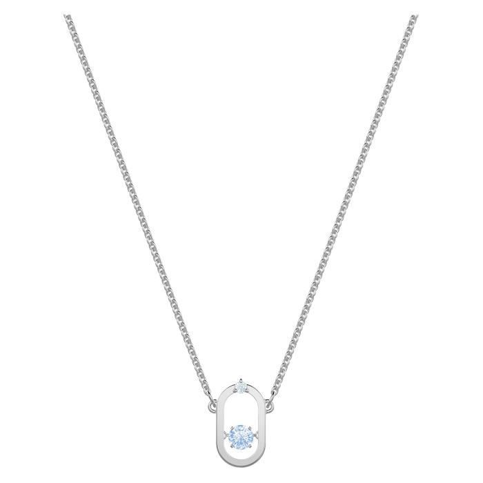 Sautoir - Collier - Collier Swarovski North bleu - Matière:Plaqué