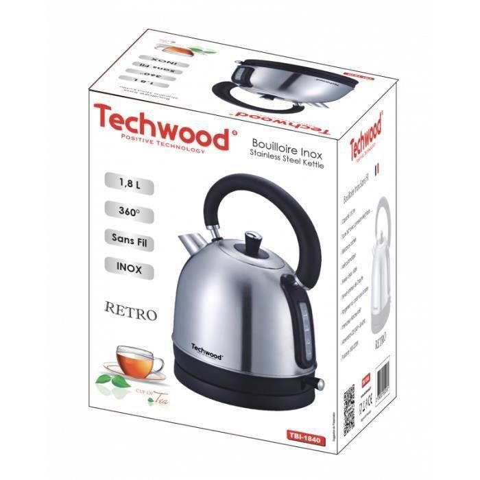Bouilloire Inox TECHWOOD 1,8L