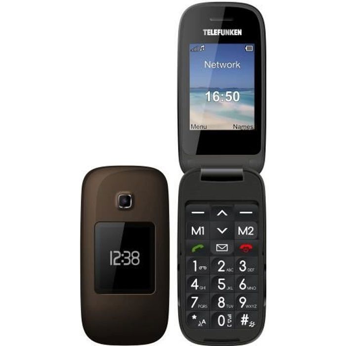 TELEFUNKEN Téléphone mobile TM260 COSI senior grosses touches TM 260COSI - Touche SOS - Clapet 2 écrans