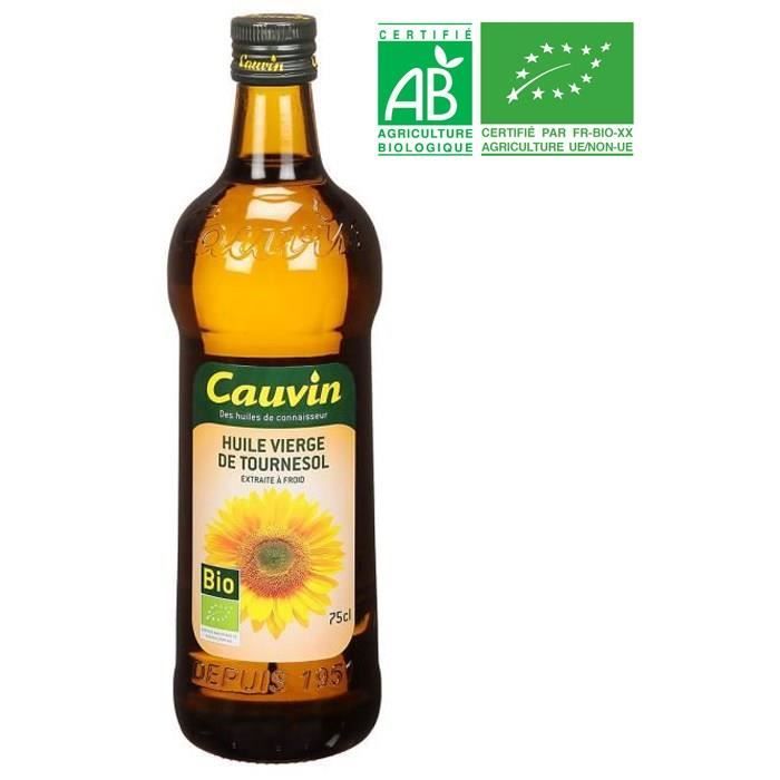 CAUVIN Huile Tournesol Bio - 75 cl