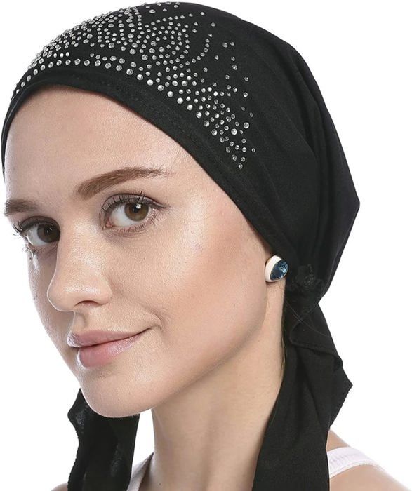 Foulard Hijab Musulman À Pampilles Florales Pour Femmes Longs Foulards
