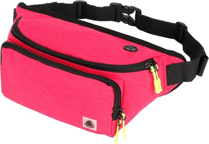 Sac Banane étanche Unisexe - Nylon, Ceinture Réglable 80-118 Cm - Pour Sport, Voyage, Randonnée - 31x13x5 Cm