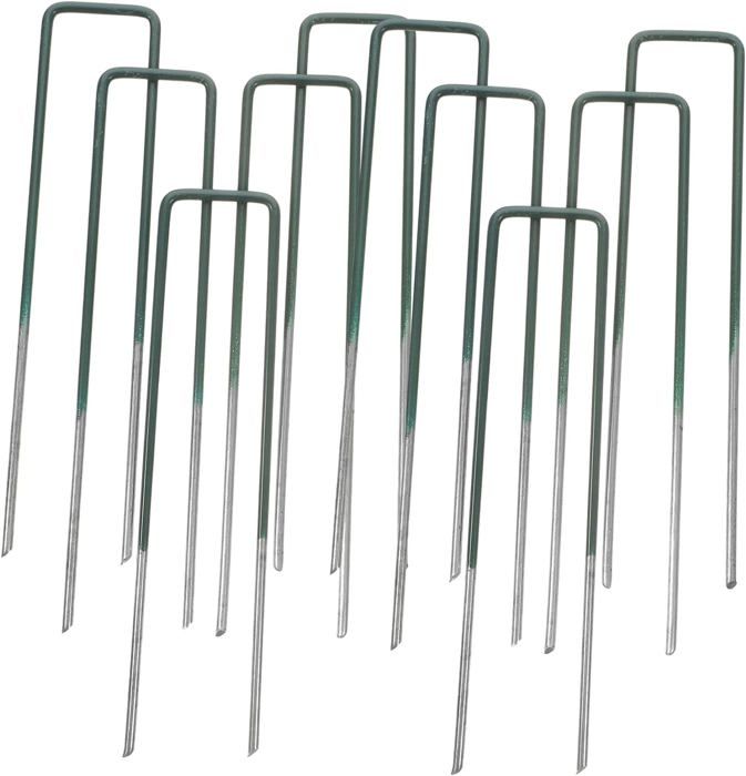 12 Piquets De Tente Filetés – Acier Galvanisé, 30 Cm – Pour Tente, Bâche, Trampoline