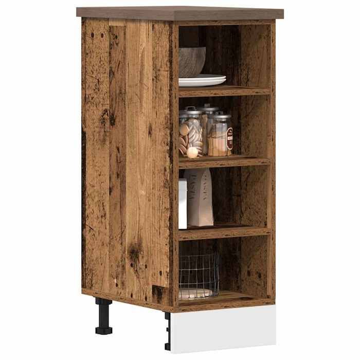 Mueble De Pared Para Horno VidaXL Riga | Roble Negro, 60x46x81.5 Cm | Amplio Almacenamiento Para Cocina Moderna