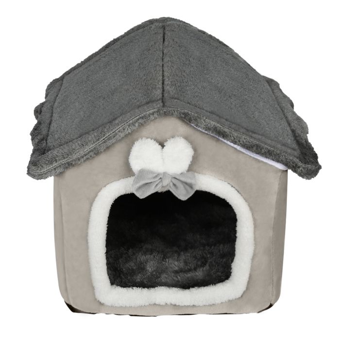 Comparer les prix de MIPAN NICHE Lit De Grotte pour Chat,Lit De Chien Lavable pour chats brun Tapis apaisant idéal pour chats brun 42*34*38cm