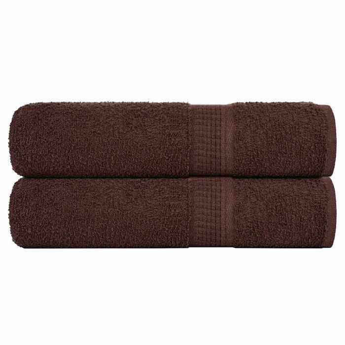 vidaXL Serviettes de bain 2 pcs marron 100x150 cm 360 g/m² 100% coton, serviette, ensemble de serviettes de bain, serviette 136764