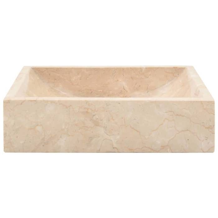 Lavabo - CLOUD - Vasque 45x30x12 cm marbre crème brillant L24