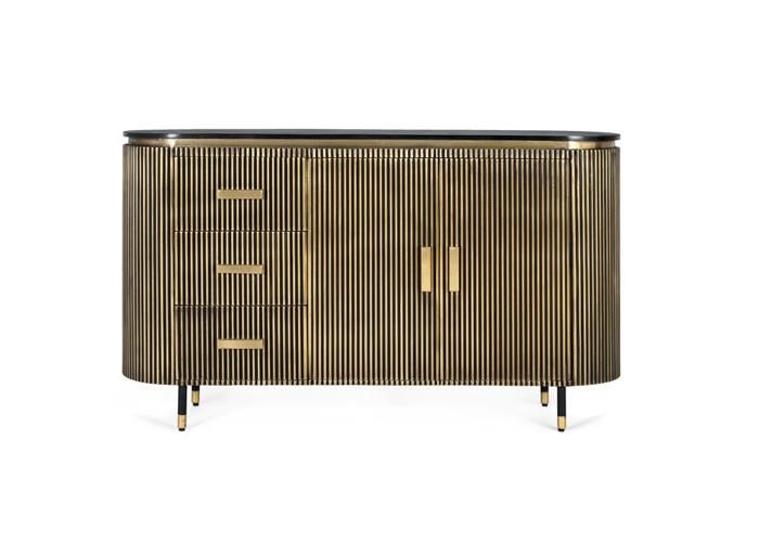 Buffet Bas - Giner y Colomer - Mangue et Bronze - 150 cm - Élégant et Pratique