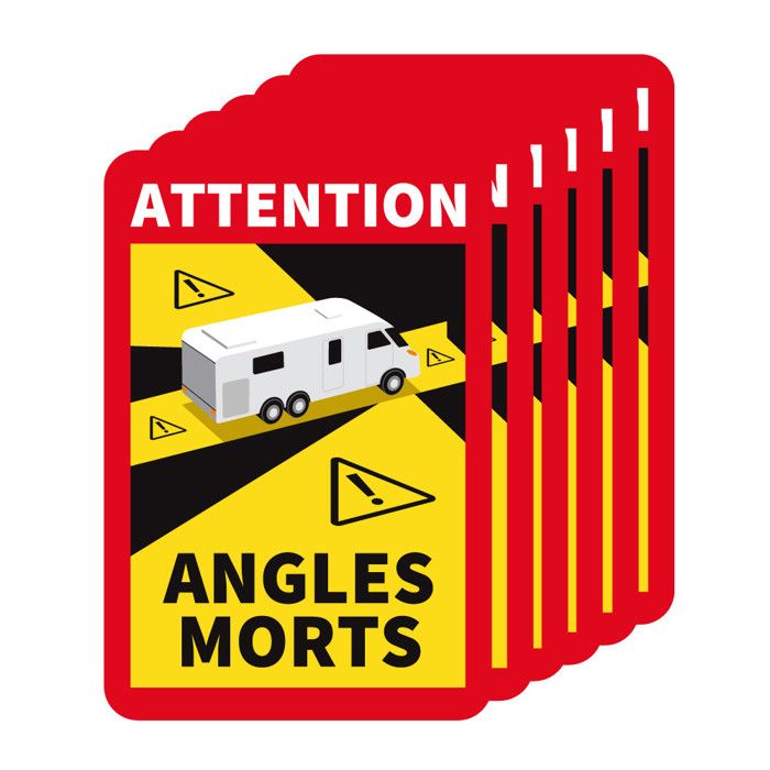 Lot De 3 Autocollants Angles Morts Pour Camion/PL - Neufs OC-PRO, Réf. 167008