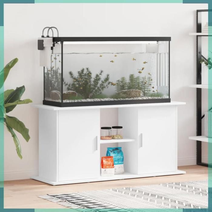 Meilleurs prix pour ASHATA Support pour aquarium blanc 121x41x58 cm bois dingénierie -FHE833615