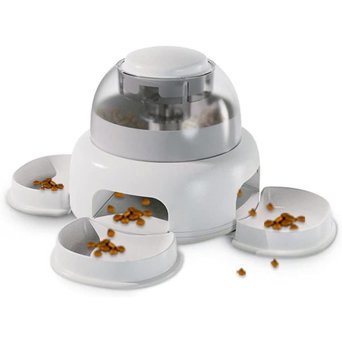 Comparer les prix de Distributeur automatique de nourriture-Mangeoire lente avec bouton-4 canaux de fuite