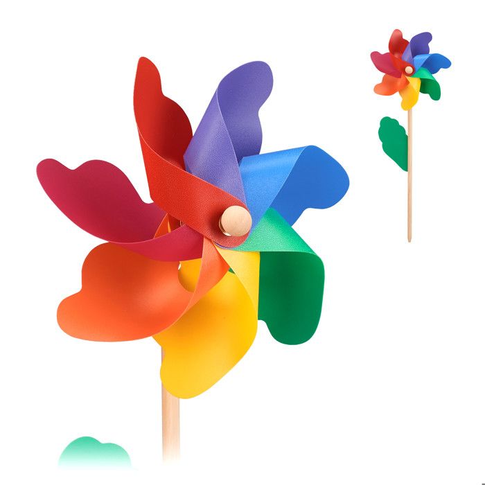 Moulins à Vent Fleuris Colorés - Lot De 3 Pour Jardin, Balcon, Terrasse - Décoration Animée Et Répulsif à Oiseaux Naturel