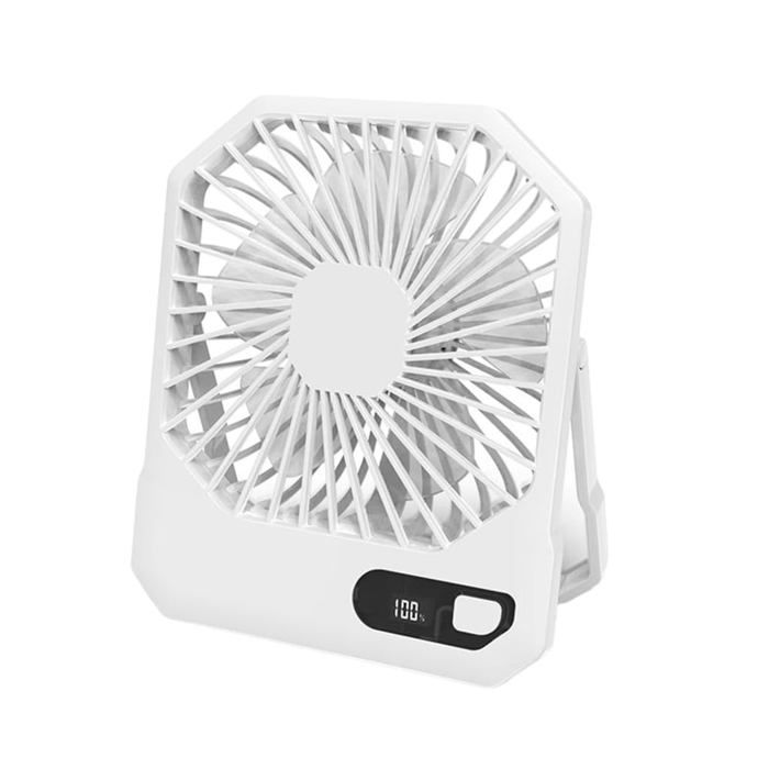 Ventilateur de bureau portable rechargeable à 3 vitesses silencieux pliable ventilateur de refroidissement sur piedRose - Handeiu