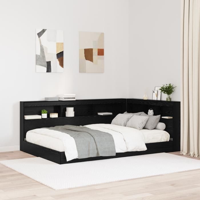Tête de lit Noir 120x1,5x80 cm Bois d'ingénierie