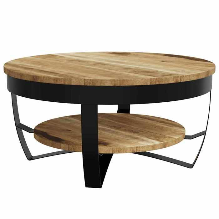 JILLS - (1 PC) Table basse - VIDAXL - table dextrémité - Bois massif de manguier brut 65x32cm OCT66875612