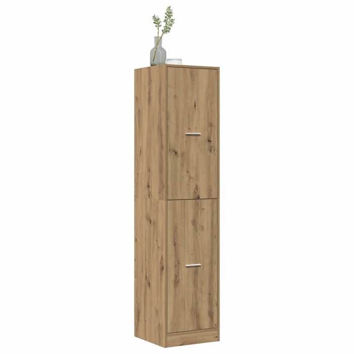 Brun Armoire dapothicaire JILLS Armoire à pharmacie/cuisine chêne artisanal bois dingénierie LV2183