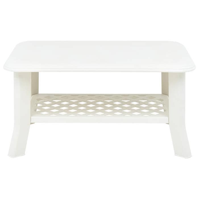 “Winter SaleTOP Table à café Blanche - Table basse Blanche 90x60x46cm Plastique PRO34945