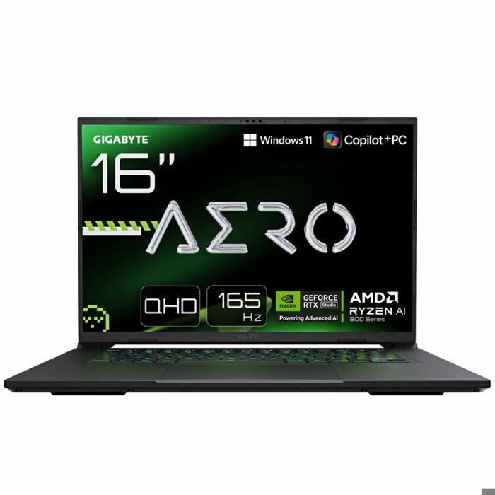 GIGABYTE AERO X16 2WHA3ESC64AH Copilot+ PC AMD Ryzen AI 9 HX 370 Ordinateur portable 16 WUXGA DDR5 SDRAM SSD NVIDIA GeForce RTX 5070 Wi Fi 6E 802.11ax Windows 11 Home - vue 4