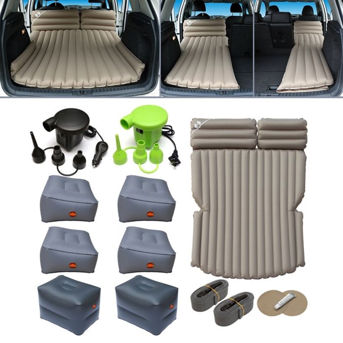 12-B6-6 voiture en tissu / ménage + 4 étapes et 2 tabouret carré 6 ports 6/4 rapport matelas gonflable multifonctionnel de voya...