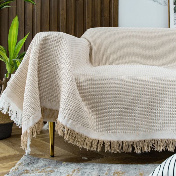 Couverture de canapé en coton pour recouvrir les housses de canapé et les coussins (1 pièce) - Style 14 - 90 x 150 cm