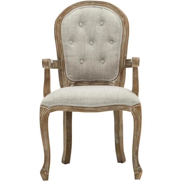fauteuil - athm design - villandry - assise lin - pieds bois - gris