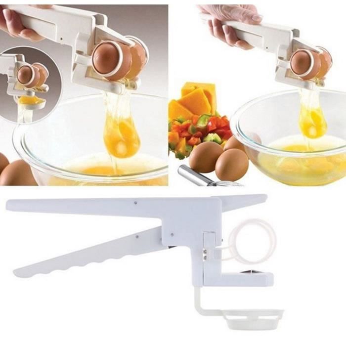 Ouvre-Coquilles D'Œufs 3 En 1 - Casse-Œufs Et Séparateur Jaune/Blanc