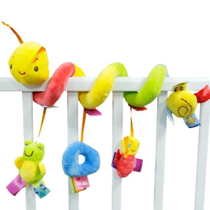 Jouet à Suspendre En Spirale Pour Bébé - Peluche Douce, 28x25 Cm, Avec Bruit De Couinement