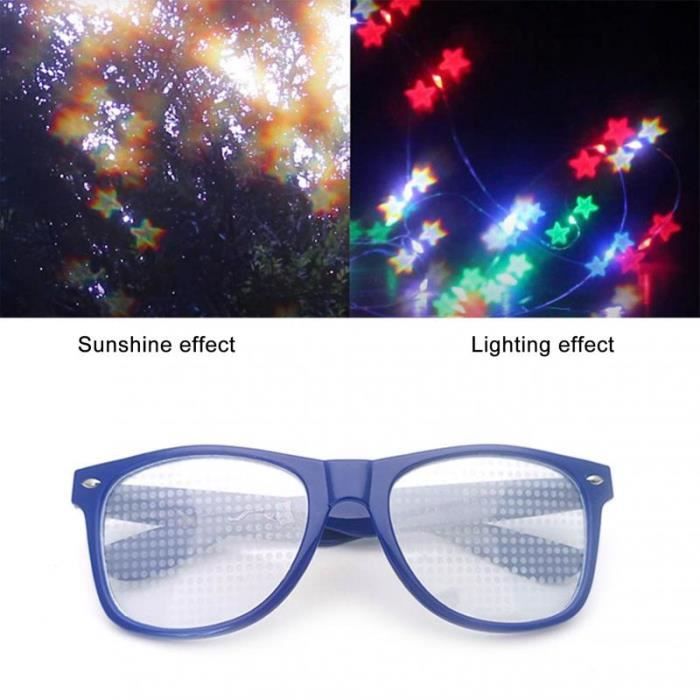 Lunettes De Fête MUYAPAY - Effets Arc-en-Ciel Et Cœur 3D Pour Concerts, Festivals, Soirées
