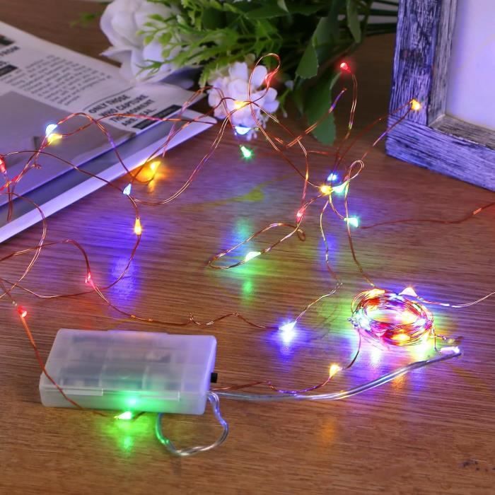 Guirlande Lumineuse À Piles Aa 5 M 50 Micro Led Sanniu Multicolore Extérieur Adulte
