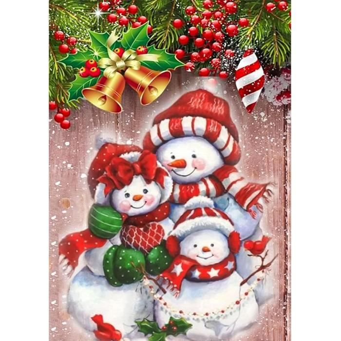 Kit De Peinture Diamant Couronne De Noël 5D à Faire Soi-même - Décoration à Suspendre Pour