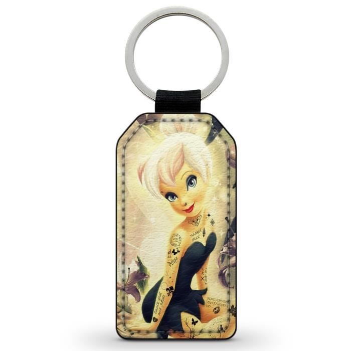 Porte-Cles Clefs Keychain Simili Cuir La Belle et la Bete Disney