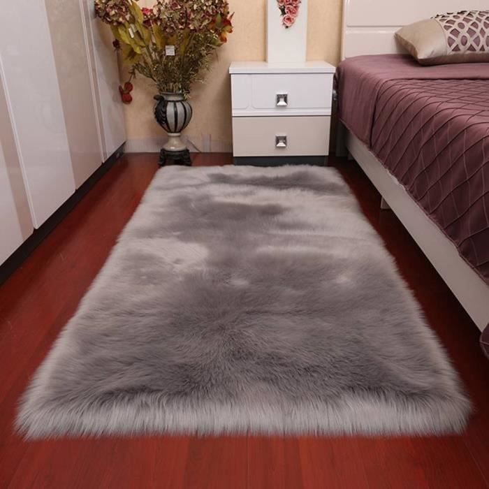 Tapis Antidérapant Pour Chambre à Coucher Moelleux Gris 9*9cm Tapis au Sol Tapis Antidérapant Pour Chambre à Coucher Moelleux Gris 9*9cm Tapis au Sol