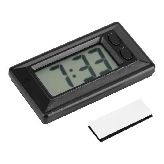 Mini Horloge digitale Pendulette LCD Tableau de Moto Voiture Bureau Horloge  électronique Affichage Date 24Heure Calendrier 7.7*4.2cm - Cdiscount Maison