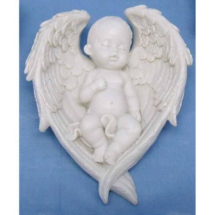 Figurine Bebe Cherubin Ange Endormie Dans Les Ailes Cdiscount Maison