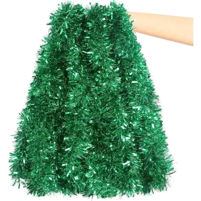Guirlande De Noël Chunky Tinsel Décorations 2m Guirlande De Noël Verte